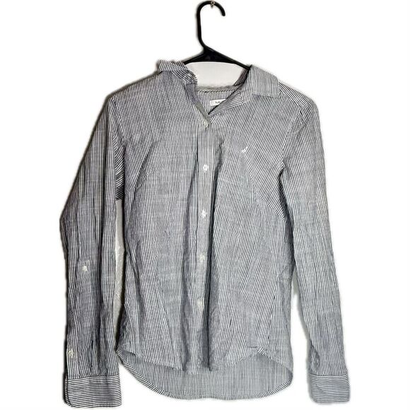 Nautica Womens extra small long sleeve button down shirt, roll cuff sleeves - Picture 1 of 4